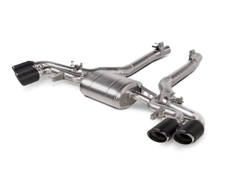 Akrapovic Titanium Slip-On Line Exhaust w/ Carbon Fiber Tips - BMW X5M / X6M (F95/F96) 2020-2023