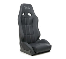 Load image into Gallery viewer, NRG Defender Water Resistant Steel Frame Suspension Seats Black w/ Black Trim &amp; Yellow Embroidery