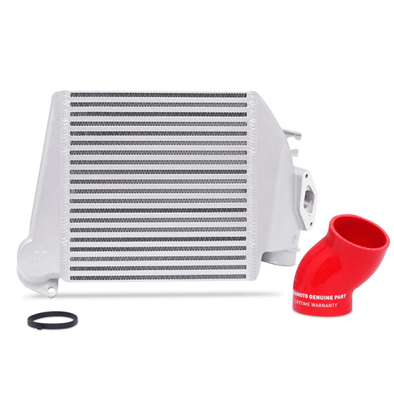 Mishimoto Top-Mount Intercooler Kit [Powder Coated Silver & Red Hoses] - Subaru WRX 2008-2014