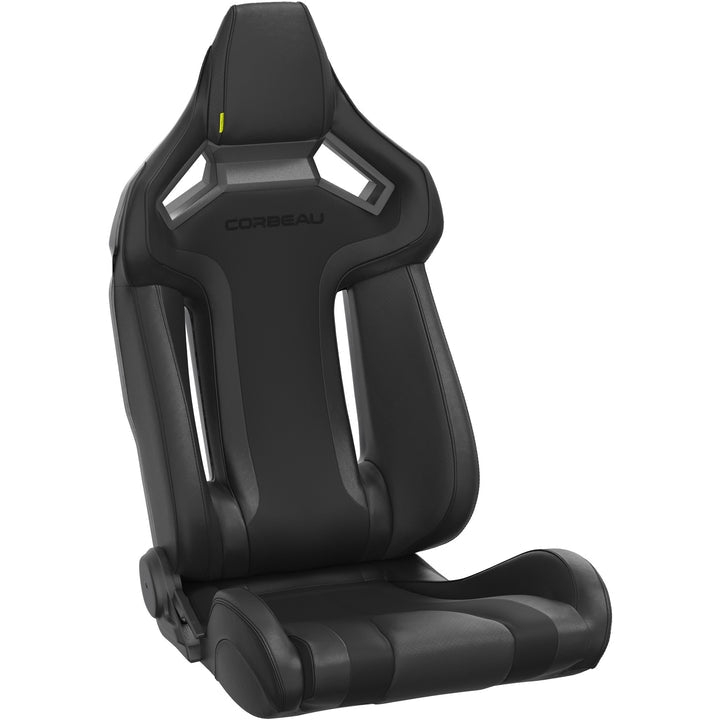 Corbeau FXR Black Vinyl Reclining Seat - Universal