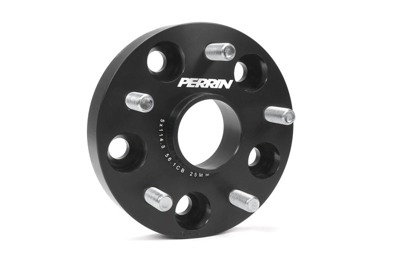 Perrin 25mm Black Wheel Spacers 5x114.3 BP w/56mm Hub - Various Subaru Models