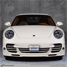 Load image into Gallery viewer, Carbonio No-Drill Front License Plate Mount - Porsche 911 Turbo / Turbo S (997.1/997.2) 2005-2013