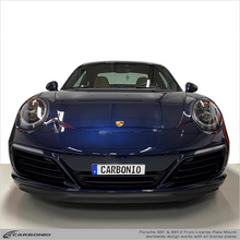 Load image into Gallery viewer, Carbonio No-Drill Front License Plate Mount - Porsche 911 (991.2) 2017-2019