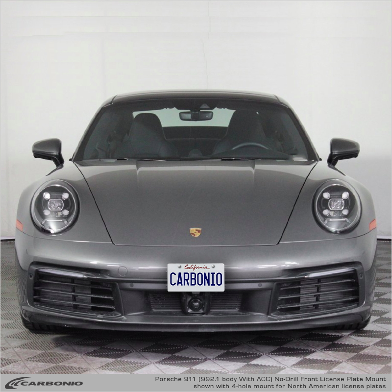 Carbonio No-Drill Front License Plate Mount - Porsche 911 (992.1) 2020-2024