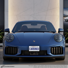 Load image into Gallery viewer, Carbonio No-Drill Front License Plate Mount - Porsche 911 Turbo / Turbo S (992.2) 2026-2027
