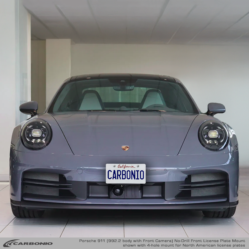 Carbonio No-Drill Front License Plate Mount - Porsche 911 (992.2) 2025-2027