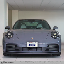 Load image into Gallery viewer, Carbonio No-Drill Front License Plate Mount - Porsche 911 (992.2) 2025-2027