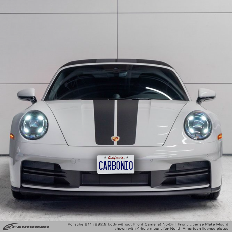Carbonio No-Drill Front License Plate Mount - Porsche 911 (992.2) 2025-2027
