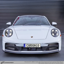 Load image into Gallery viewer, Carbonio No-Drill Front License Plate Mount - Porsche 911 (992.2) 2025-2027