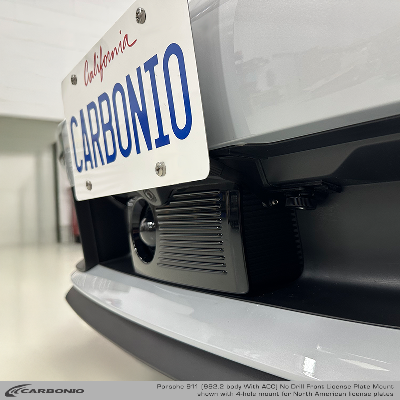 Carbonio No-Drill Front License Plate Mount - Porsche 911 (992.2) 2025-2027