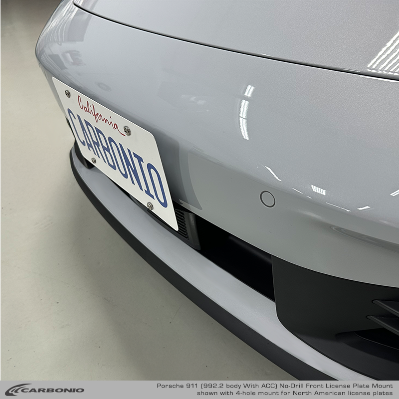 Carbonio No-Drill Front License Plate Mount - Porsche 911 Turbo / Turbo S (992.2) 2026-2027
