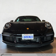 Load image into Gallery viewer, Carbonio No-Drill Front License Plate Mount - Porsche 911 Turbo / Turbo S (992.1) 2021-2024