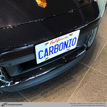 Load image into Gallery viewer, Carbonio No-Drill Front License Plate Mount - Porsche 911 Turbo / Turbo S (992.1) 2021-2024