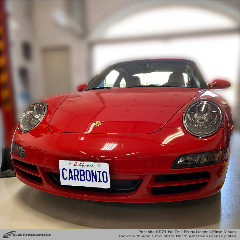 Carbonio No-Drill Front License Plate Mount - Porsche 911 (997.1) 2005-2008