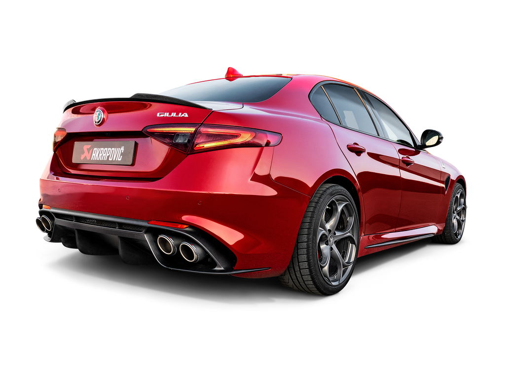 Akrapovic Titanium Slip-On Line Exhaust w/ Carbon Tips - Alfa Romeo Giulia Quadrifoglio (952) 2017-2020