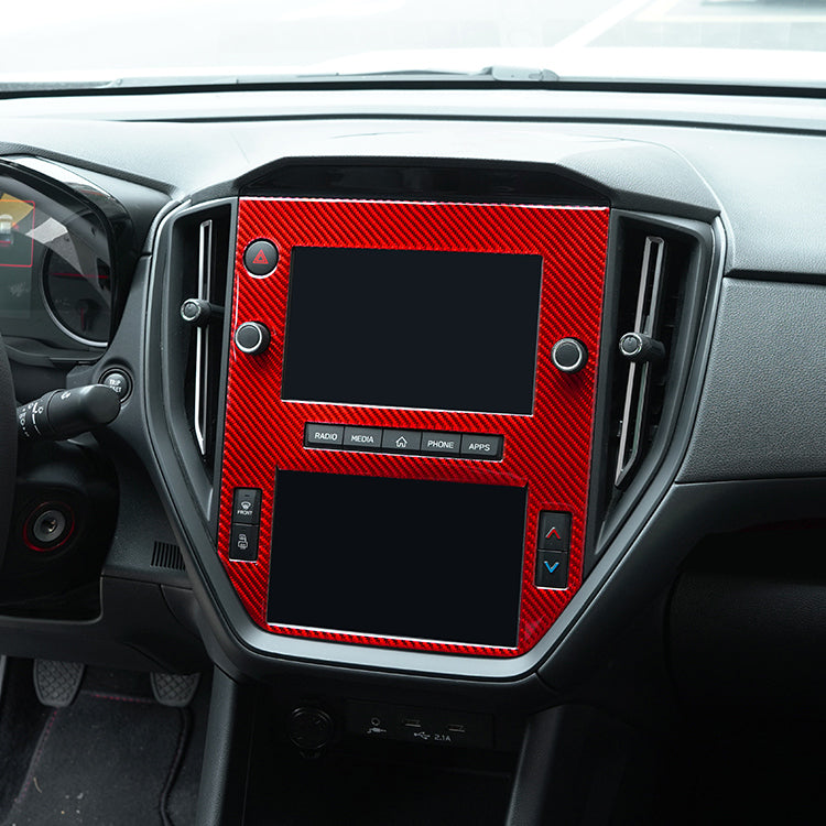 JDMuscle P&S Series Carbon Fiber Infotainment Screen Trim Cover - Subaru WRX 2022-2025