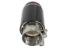 Load image into Gallery viewer, aFe MACH Force-Xp 2-1/2&quot; Stainless Steel Carbon Fiber Exhaust Tip - Universal