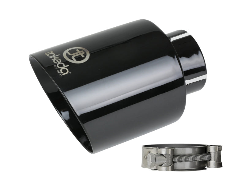 aFe Takeda 2-1/2" 304 Stainless Steel Black Exhaust Tip - Universal