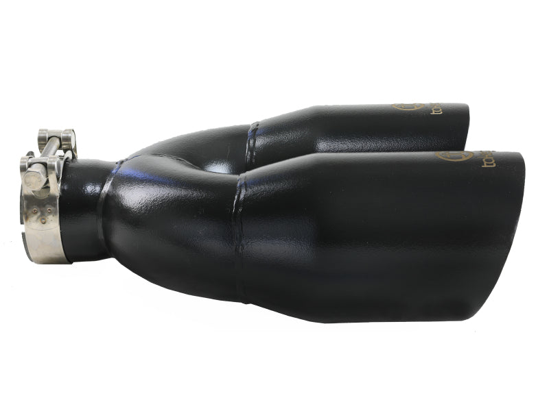 aFe Takeda 2-1/2" 304 Stainless Steel Black Right Exhaust Tip - Universal