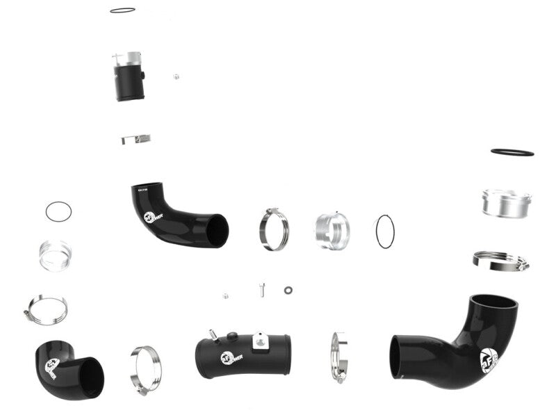 aFe BladeRunner Aluminum Hot and Cold Charge Pipe Kit Black - Kia Stinger 2.5T 2022-2023