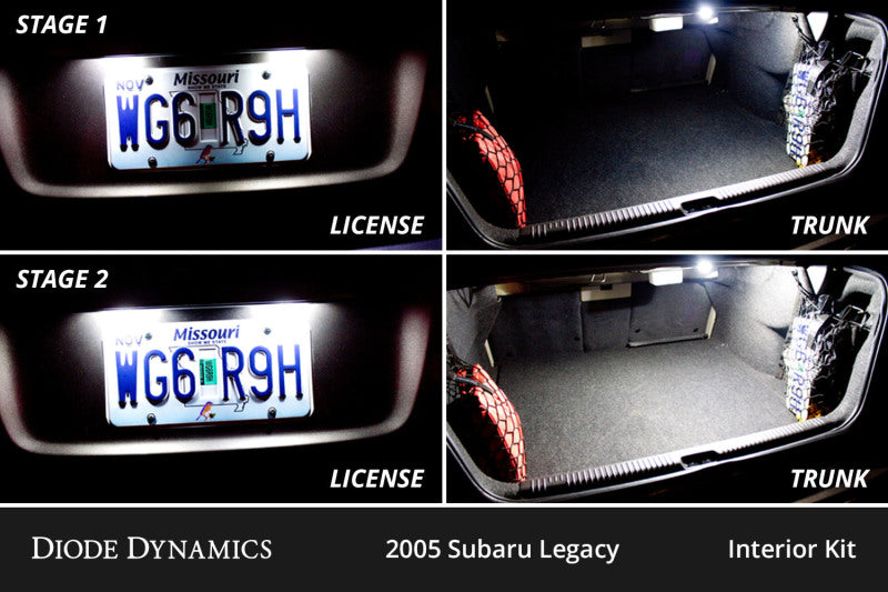 Diode Dynamics Stage 1 Interior LED Conversion Kit - Subaru Legacy 2005-2009