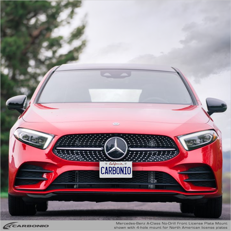 Carbonio No-Drill Front License Plate Mount - Mercedes A220 2019-2022