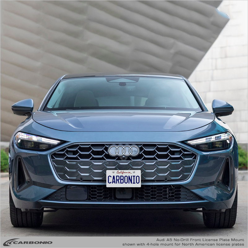 Carbonio No-Drill Front License Plate Mount - Audi A5 Quattro / S5 2025+
