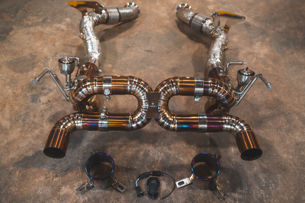 Valvetronic Valved Sport Titanium Catback Exhaust System - Ferrari F8 Tributo / Spider 2020-2023