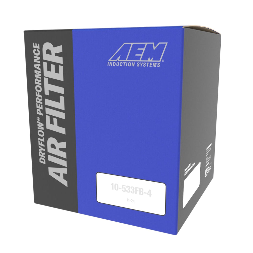 AEM 3: ID x 5" Height Dryflow Round Tapered Engine Air Filter - Universal