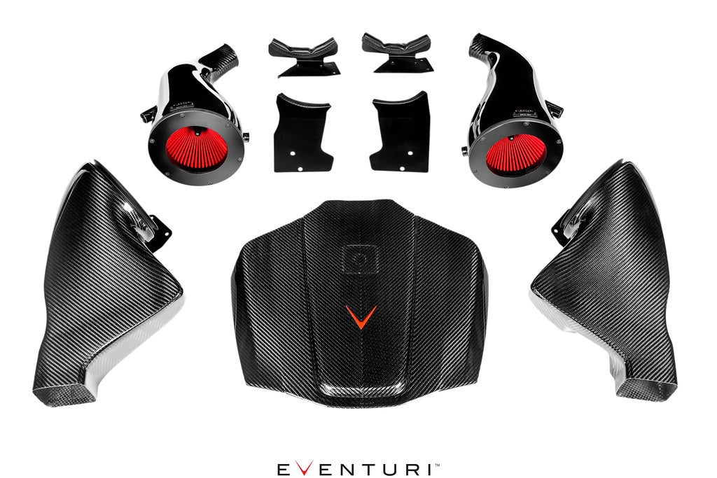 Eventuri Gloss Carbon Fiber Intake + Engine Cover - Mercedes AMG GT / GTS / GTR (C190/R190) 2015-2021