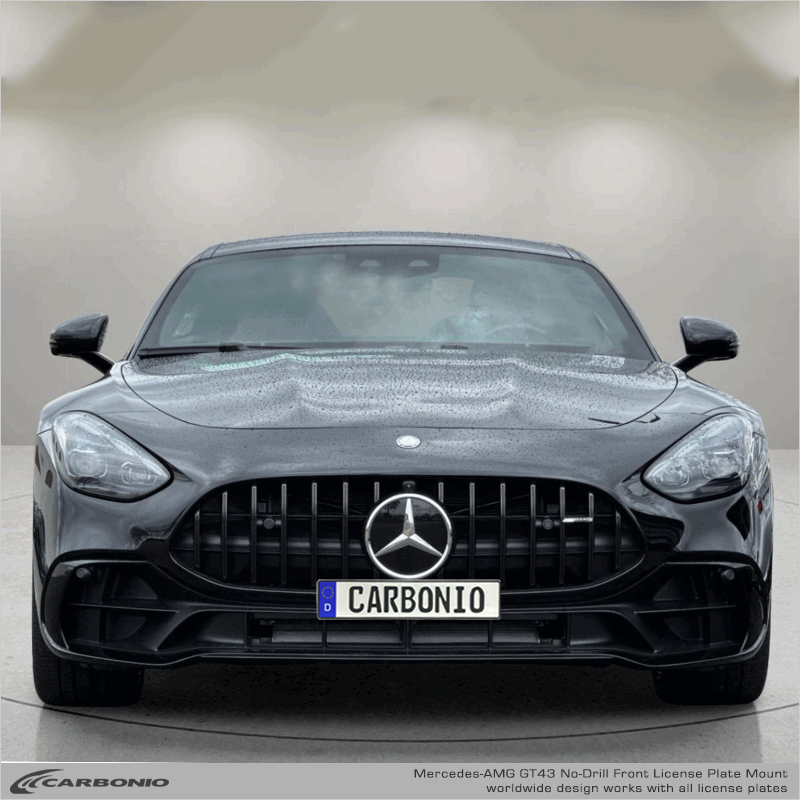 Carbonio No-Drill Front License Plate Mount - Mercedes AMG GT 43 / 55 / 63 Coupe 2024-2027