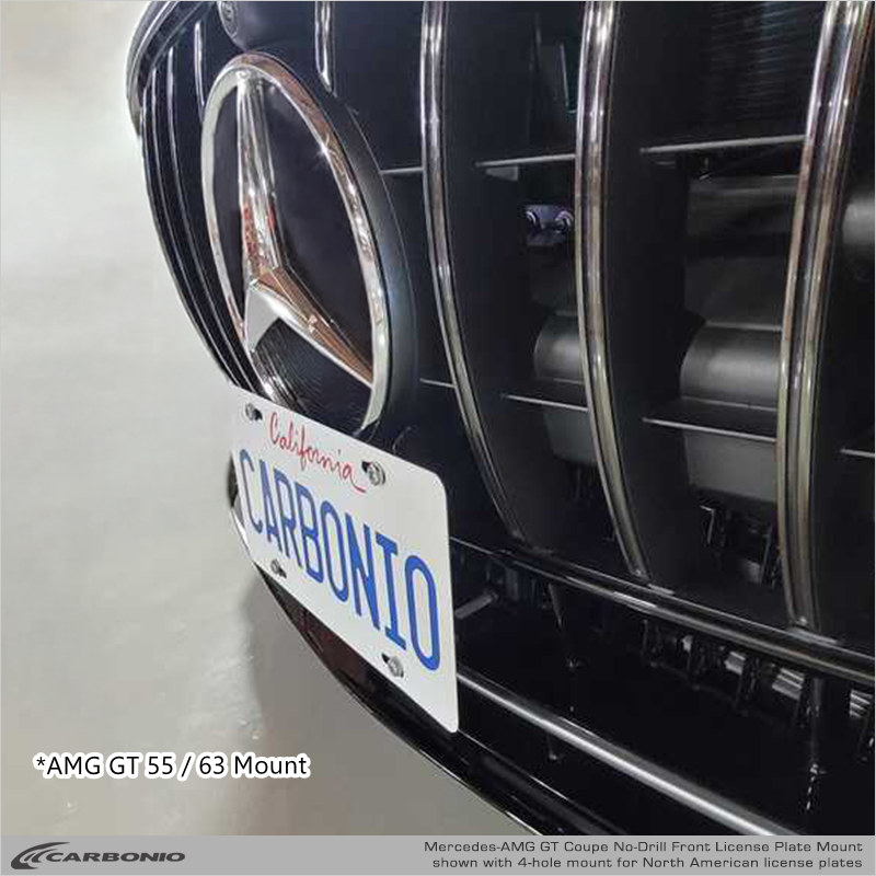 Carbonio No-Drill Front License Plate Mount - Mercedes AMG GT 43 / 55 / 63 Coupe 2024-2027