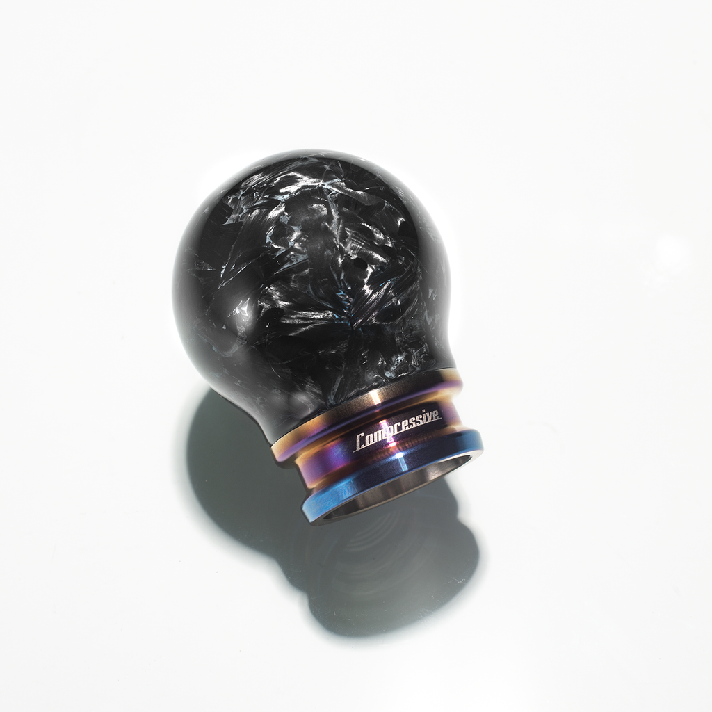 Compressive Tuning Limited Edition Forged Carbon Weighted Shift Knob (Titanium Finish) - Most Subaru Models