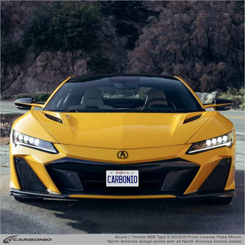 Carbonio No-Drill Front License Plate Mount - Acura NSX 2016-2022