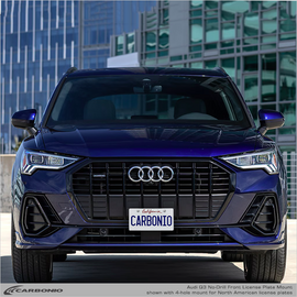 Carbonio No-Drill Front License Plate Mount - Audi Q3 2019-2025