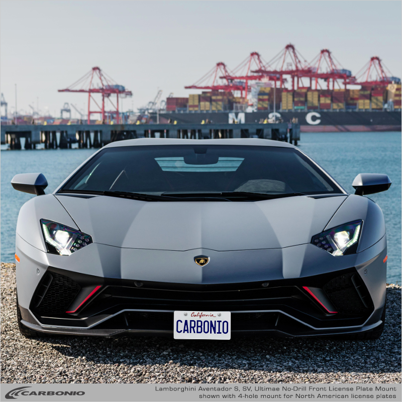 Carbonio No-Drill Front License Plate Mount - Lamborghini Aventador 2016-2022
