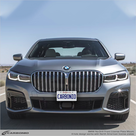 Carbonio No-Drill Front License Plate Mount - BMW 7-Series (F0x/G11/G12/G70) 2008-2026