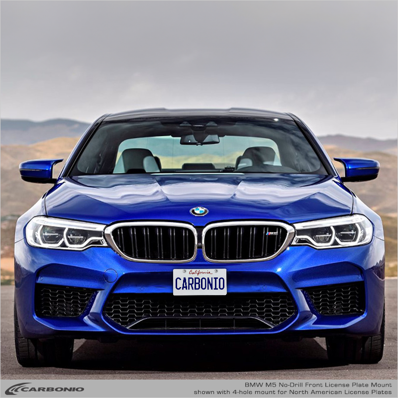 Carbonio No-Drill Front License Plate Mount - BMW M5 (E39/E60/F10/F90) 1998-2024