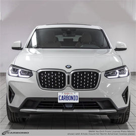 Carbonio No-Drill Front License Plate Mount - BMW X4 (G02 LCI) 2022-2025