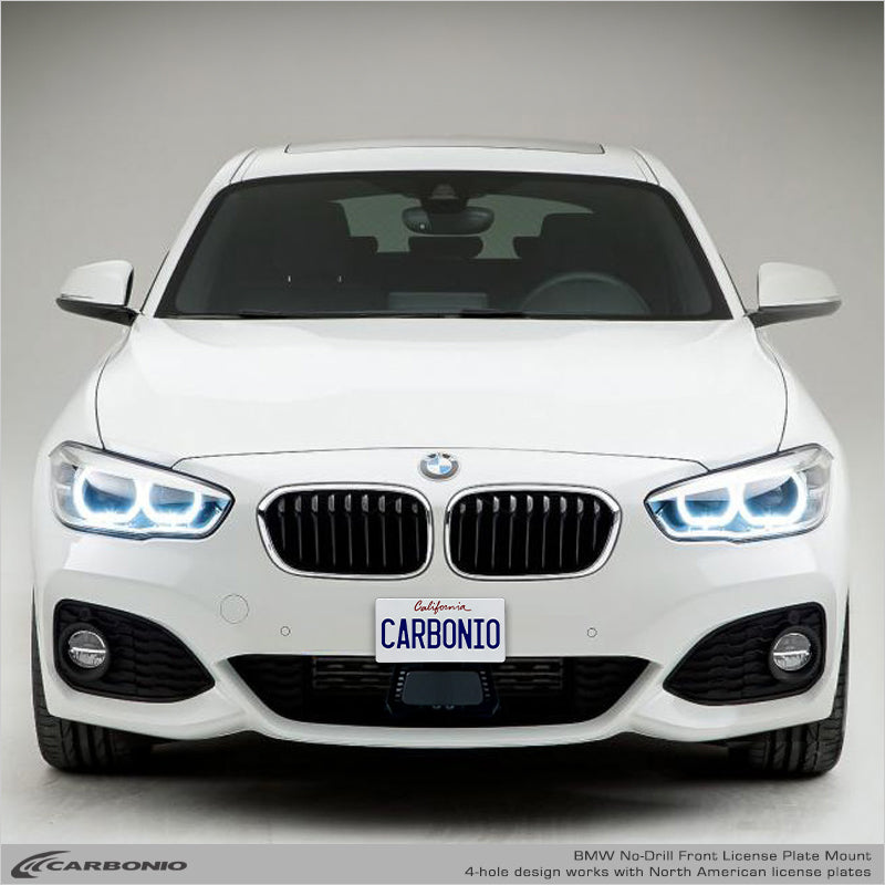 Carbonio No-Drill Front License Plate Mount - BMW 1-Series 2004-2024