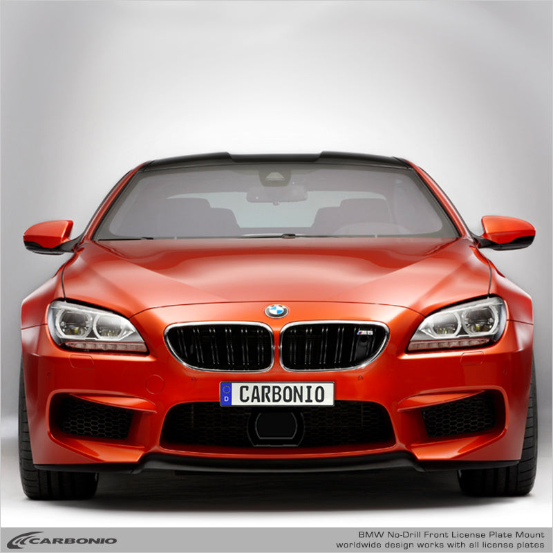 Carbonio No-Drill Front License Plate Mount - BMW M6 (E63/E64/F06/F12/F13) 2005-2021