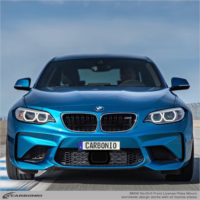 Carbonio No-Drill Front License Plate Mount - BMW M2 (F87) 2015-2021