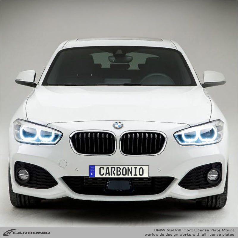 Carbonio No-Drill Front License Plate Mount - BMW 1-Series 2004-2024