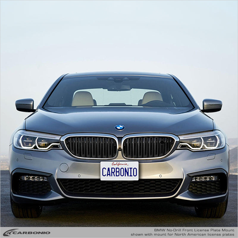 Carbonio No-Drill Front License Plate Mount - BMW 5-Series (G3x/G60) 2016-2026