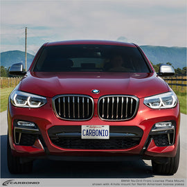 Carbonio No-Drill Front License Plate Mount - BMW X4 (F26/G02) 2014-2021