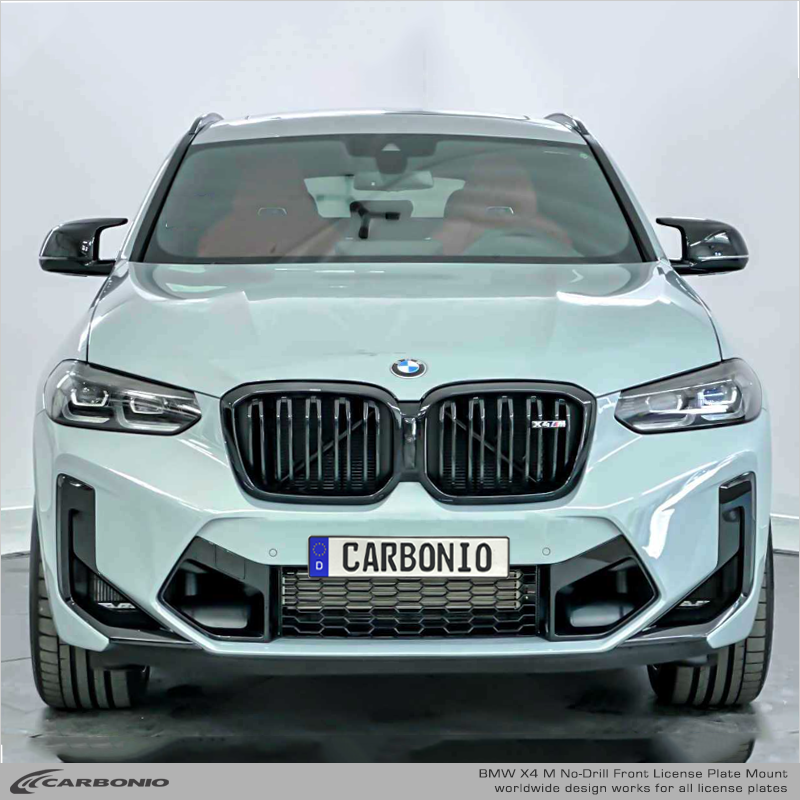 Carbonio No-Drill Front License Plate Mount - BMW X4 M (F26/G02) 2014-2026