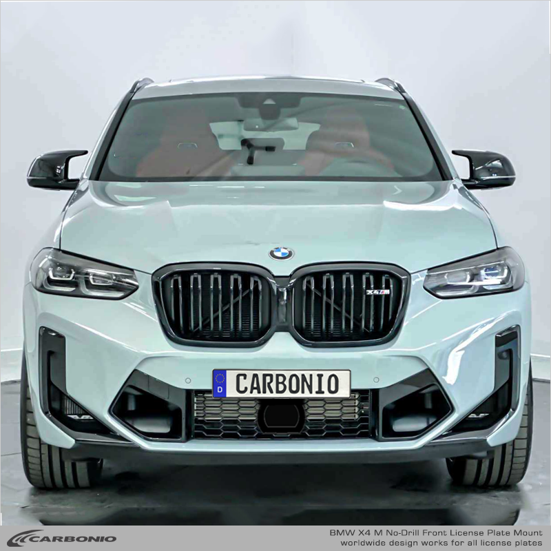 Carbonio No-Drill Front License Plate Mount - BMW X4 M (F26/G02) 2014-2026