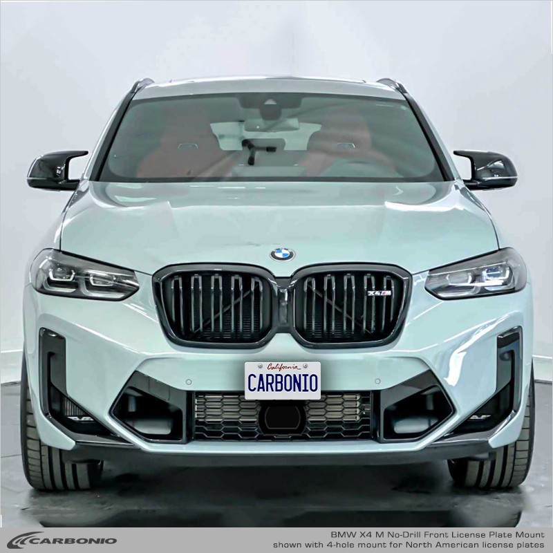 Carbonio No-Drill Front License Plate Mount - BMW X4 M (F26/G02) 2014-2026
