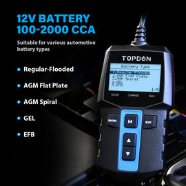 TOPDON BT100 12V Battery & System Tester