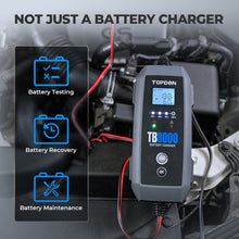 Load image into Gallery viewer, TOPDON TB8000 8A Smart Battery Charger LI, WET, GEL, MF, CAL, EFB, AGM